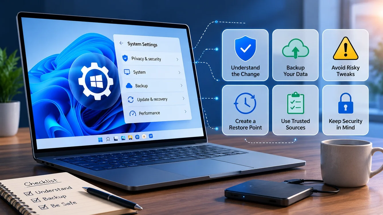 precautions to take when changing security settings 