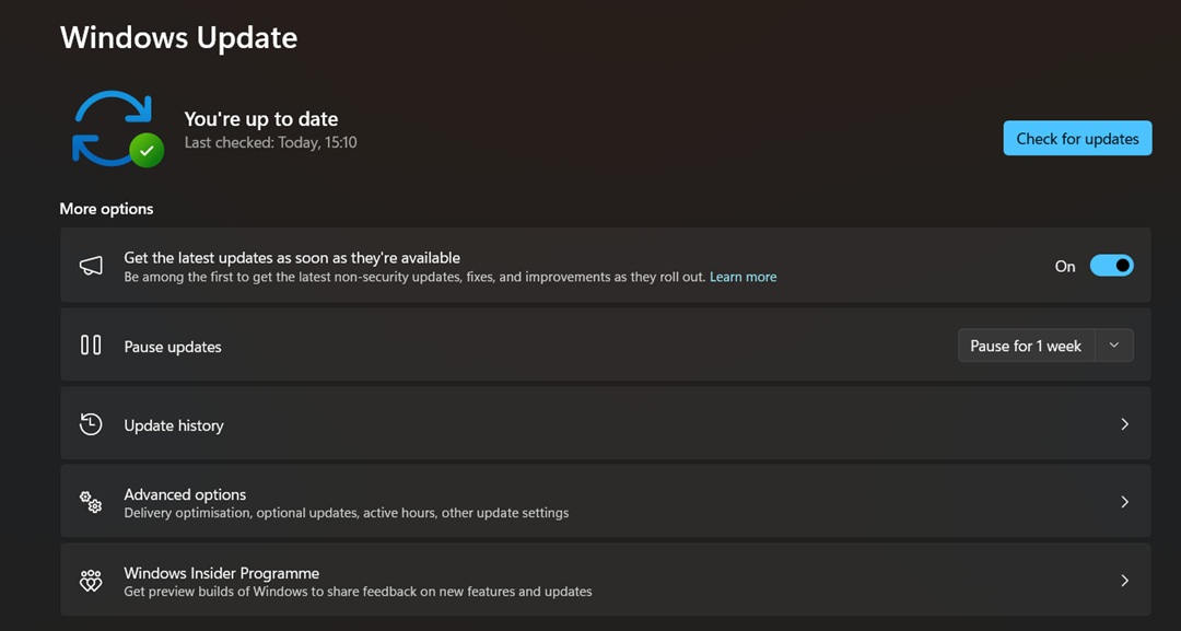 enable automatic updates windows 11 pc 