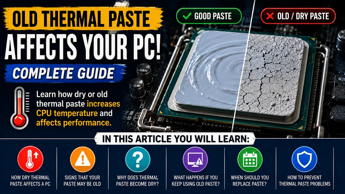 How old and dry thermal paste affects CPU performance