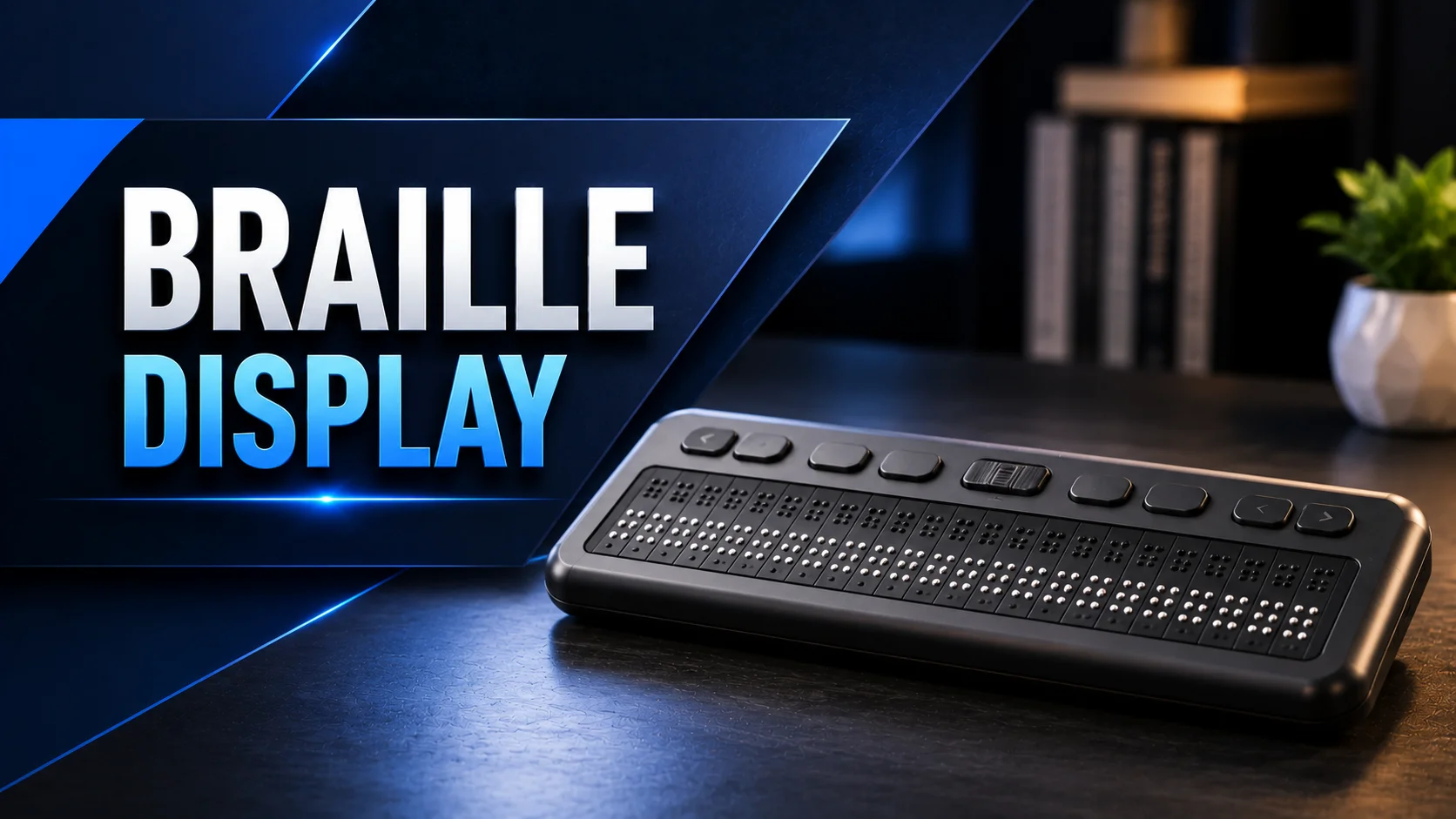 Braille display as an output device for visually impaired people.