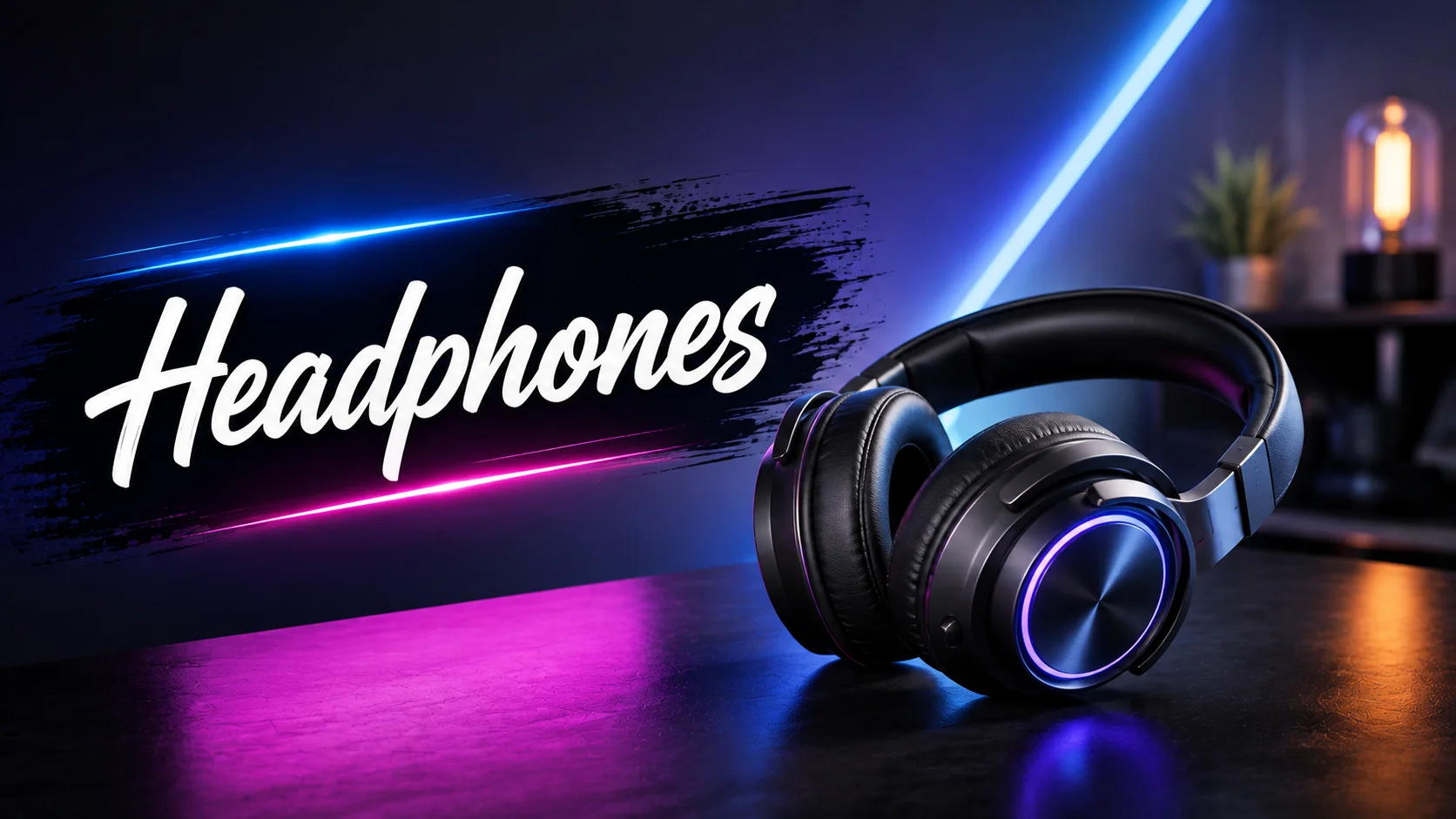 Headphones as an audio output device for listening to computer sound.