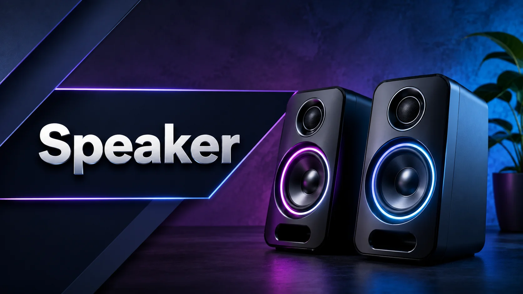 Computer speakers as an audio output device.