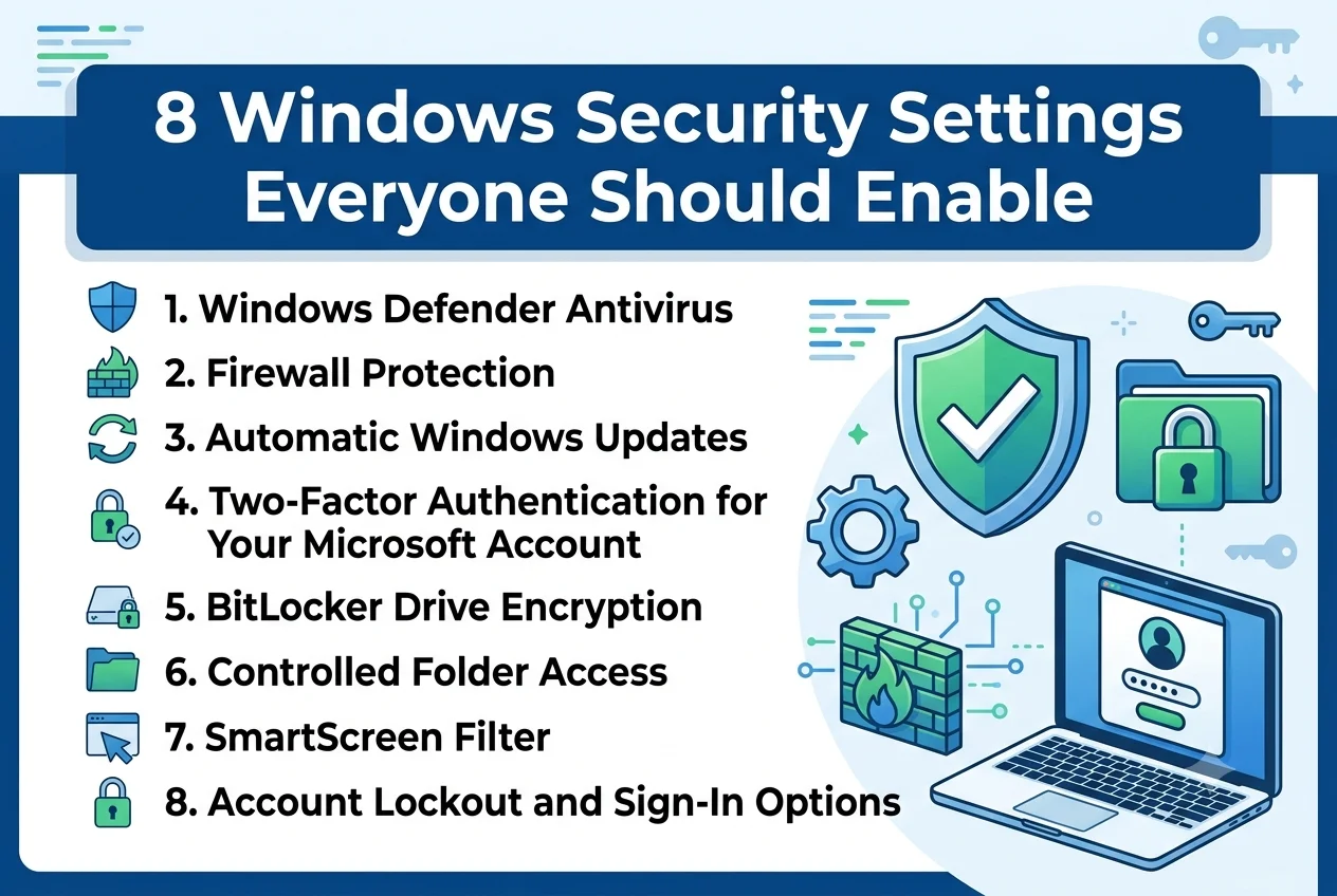 8 Windows Security Settings Everyone Should Enable