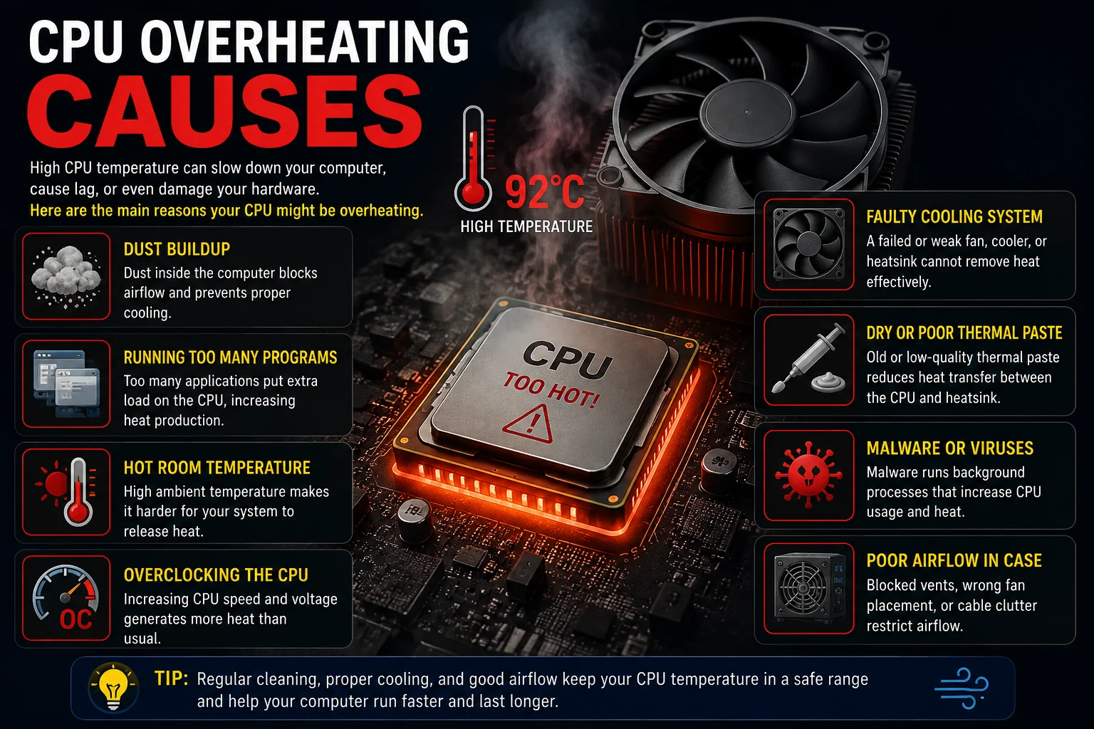 9 Main Causes of CPU Overheating | Signs & How to Check