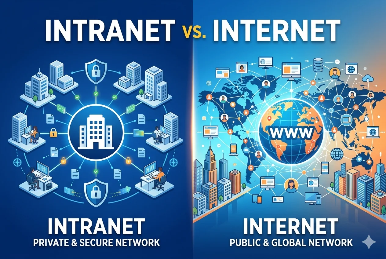 6 Major Differences Between Internet and Intranet