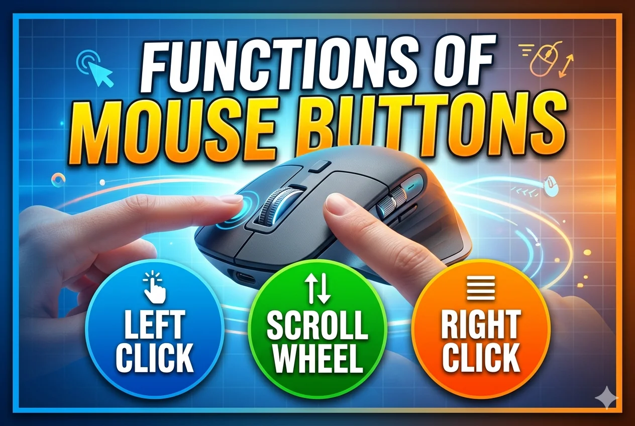 Functions of Mouse Buttons | With Real Life Example