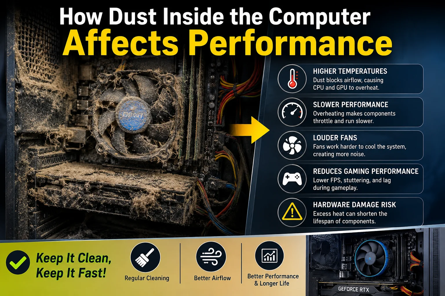 How Dust Inside the Computer Affects Performance