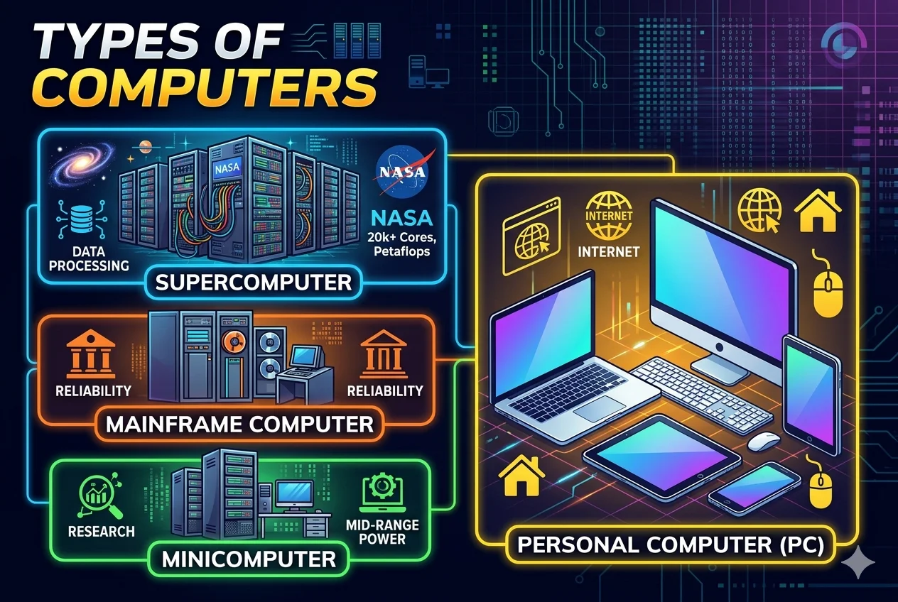 Types of Computers | Classification | Inventions & Features