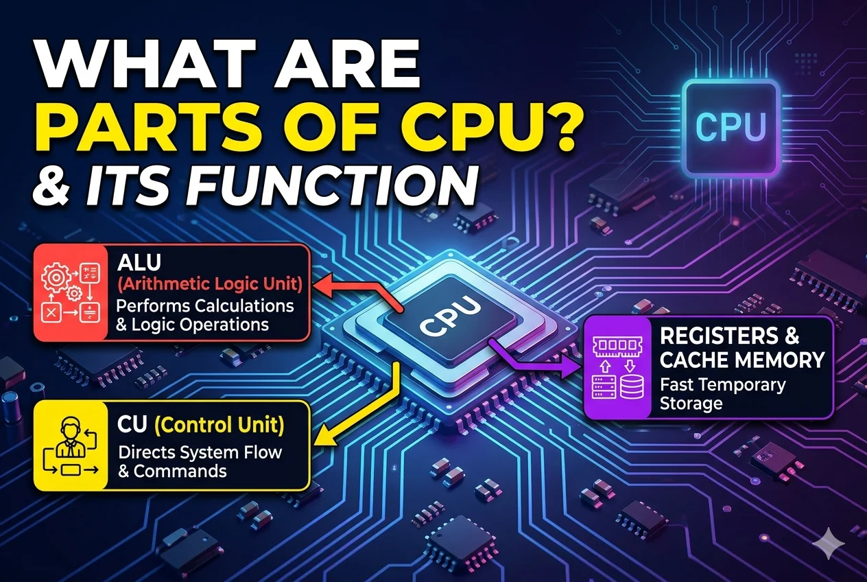 What are Parts of Cpu and Its Function – Real Life Example Also Explained