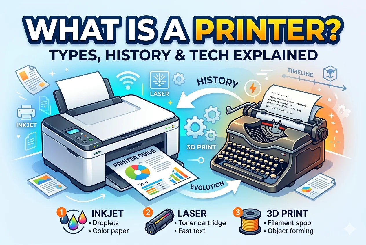 What is Printer | Parts – Working | Types & History