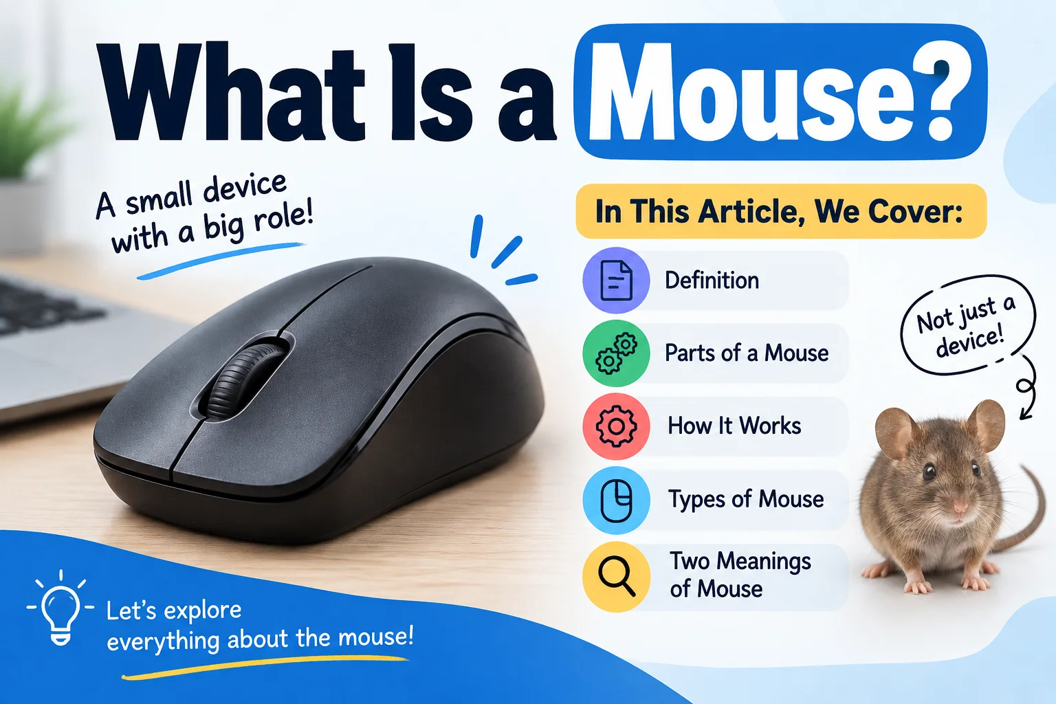 What is Computer Mouse? How It Works, Parts, Types & Uses