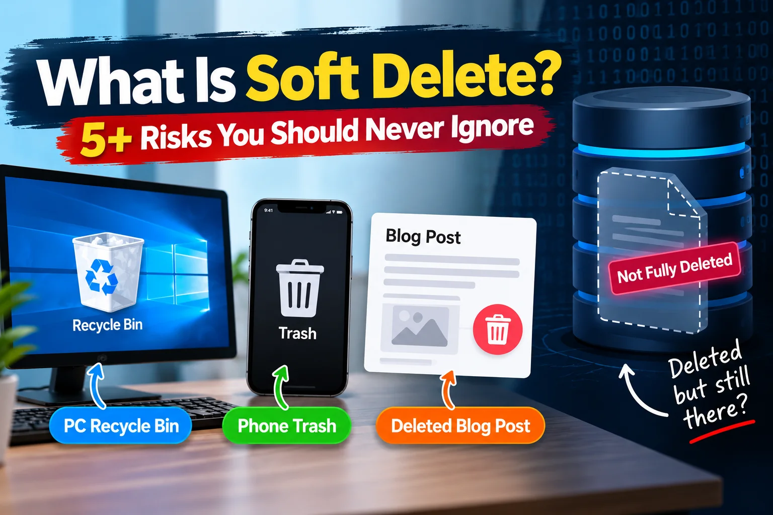 What Is Soft Delete? Meaning, Examples, Comparison, Benefits & Risks
