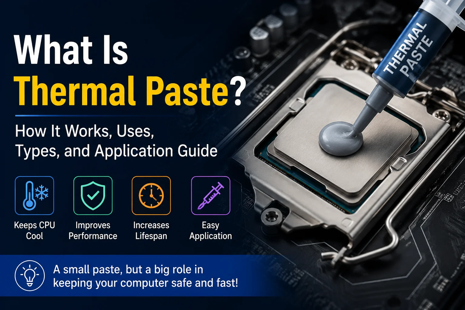 What Is Thermal Paste | How It Works – Uses | Types & Application